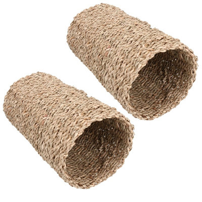 AB Tools 2Pk Medium Small Animals Boredom Breaker Seagrass Play Tunnel 13X13X24Cm from B&Q