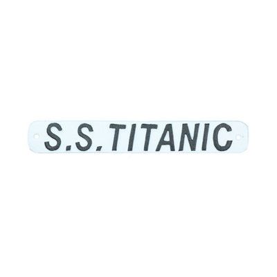 AB Tools Ss Titanic Cast Iron Sign Plaque Door Wall House Cruise Ship Boat Decorative from B&Q
