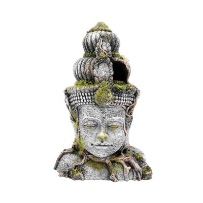 B&Q -  Aquatic Aquarium Decor Moss Head Large Small Fish Tank Ornament 10X20X30Cm
