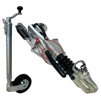 AB Tools Braked Hitch Coupling & Jockey Wheel For Ifor Williams 2700Kg Tipper Trailer Tt85 from B&Q