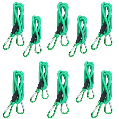 AB Tools 36" Bungee Rope With Carabiner Clips Cords Elastic Tie Down Fasteners 10Pc from B&Q