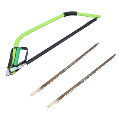 AB Tools 24In Heavy Duty Bow Saw Wood Logs Trees Branches Finger Guard + 3 Blades from B&Q