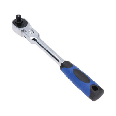 AB Tools 3/8" Drive Flexible Ratchet Socket Driver Flexi Head 72 Teeth Quick Release from B&Q