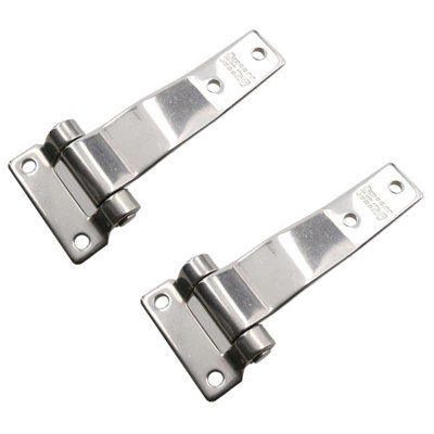 AB Tools 2Pk 145mm Strap Hinge Stainless Steel Locker Door Hatch 316 Marine Grade from B&Q