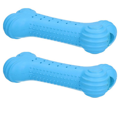 AB Tools 2Pk 7" Chillout Cool Bone Dog Toy Heat Teething Relief Play Time 4X17Cm from B&Q