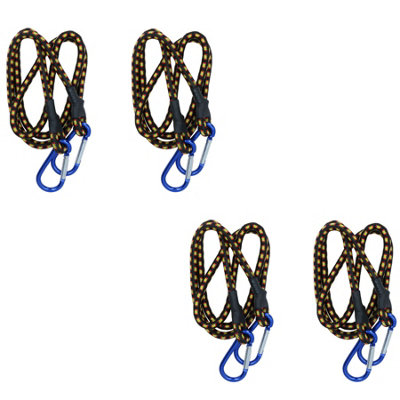 AB Tools 48 Inch Bungee Strap With Aluminium Carabiners Hook Tie Down Fastener Holder 4Pc