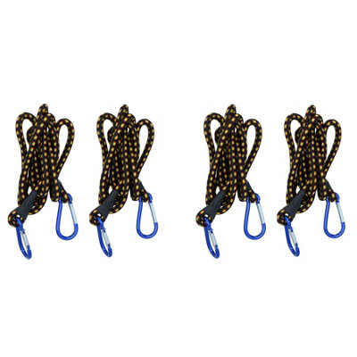 AB Tools 72 Inch Bungee Strap With Aluminium Carabiners Hook Tie Down Fastener Holder 4Pc