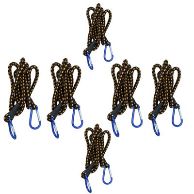 AB Tools 72 Inch Bungee Strap With Aluminium Carabiners Hook Tie Down Fastener Holder 6Pc