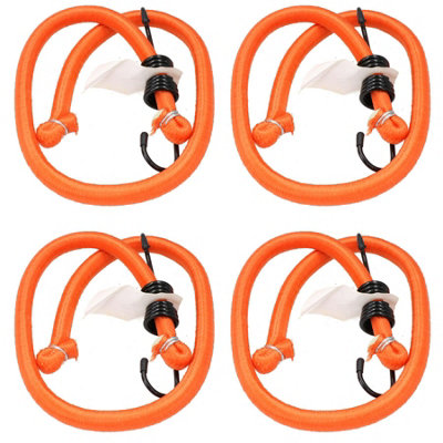 AB Tools 75Cm / 29.5" Heavy Duty Bungee Cord Strap Tie Down Holder With Hooks 4Pc from B&Q