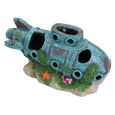 AB Tools Aquatic Aquarium Deco Led Submarine Fish Tank Ornament 7X8X15Cm from B&Q