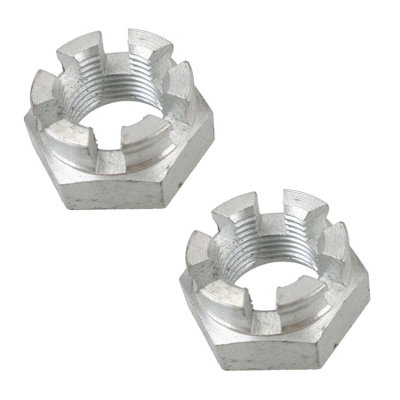 AB Tools 2 Pack M20 X 1.5 Slotted Castle Nut Trailer Wheel Hub Castellated Hub Bearing from B&Q
