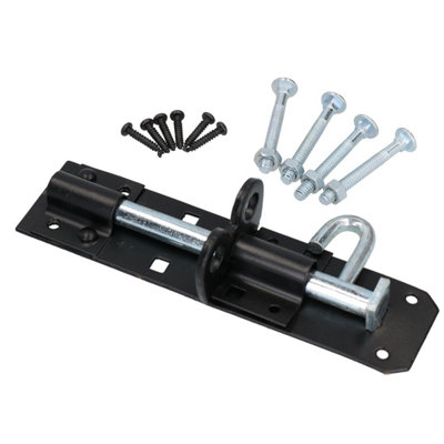 AB Tools 150mm Brenton Bolt Latch Sliding Lock Gate Shed Door Padbolt & Fixings from B&Q