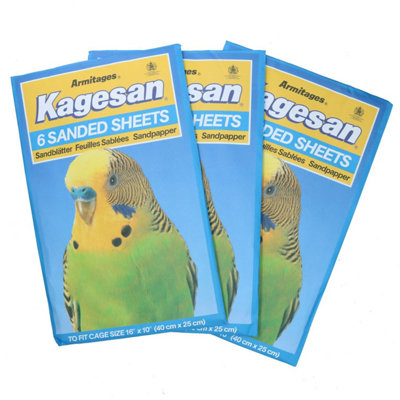 AB Tools 18 Sanded Sheets Sandpaper Cage Lining Budgies Caged Birds  25X40Cm from B&Q