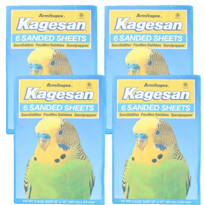 AB Tools 24 Sanded Sheets Sandpaper Cage Lining Budgies Caged Birds  25X40Cm from B&Q