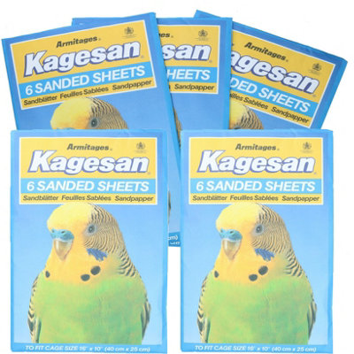 AB Tools 30 Sanded Sheets Sandpaper Cage Lining Budgies Caged Birds  25X40Cm from B&Q