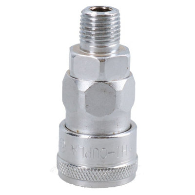 AB Tools Japanese American Nitto Kohki Female Coupler 1/4" Bsp Male Thread Air Fitting from B&Q