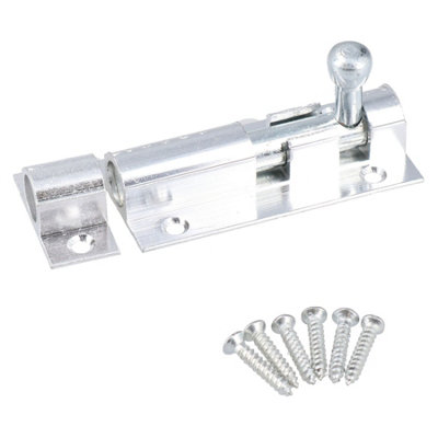 AB Tools 2" Aluminium Door Bolt Security Shed Bathroom Door Slide Dead Lock Catch Latch from B&Q