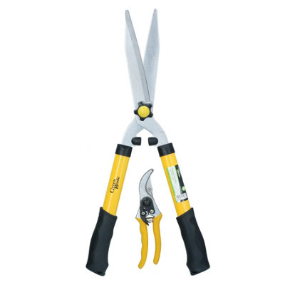 AB Tools Heavy Duty Pruning Shears And Hedge Shears Gardening Set Cutters Trimmers 2Pc