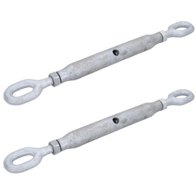 AB Tools 2Pack Rigging Screw 12mm Galvanised Eye To Eye Turnbuckle Straining from B&Q