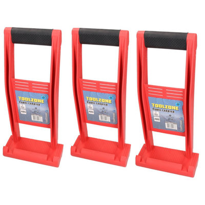 AB Tools Plasterboard Board Wood Panel Carrier Lifter Carrying Handle 80Kg Max Lift 3Pc from B&Q