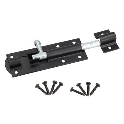 AB Tools 100mm Tower Bolt Latch Sliding Lock Gate Shed Door Fixings