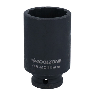 Ab Tools 36Mm Metric 1/2" Drive Double Deep Impact Socket 12 Sided Single Hex