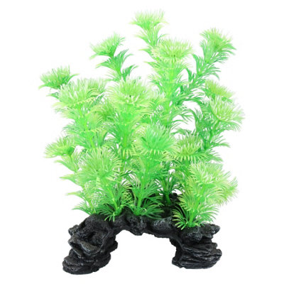 AB Tools Natural Look Aquatic Aquarium Fish Tank Deco Plant Rock Cabomba 5X12X20Cm from B&Q