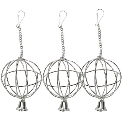 AB Tools 3Pk Small Animals Rabbit Guinea Pig Hanging Fruit Grass Hay Treat Ball With Bell from B&Q
