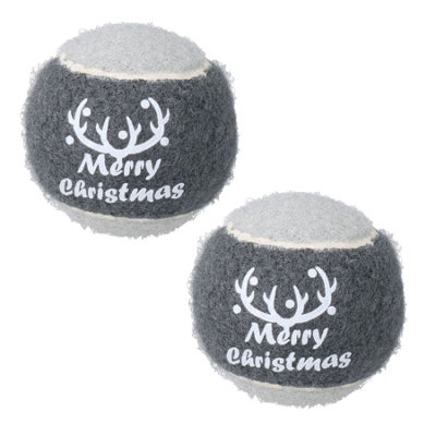 AB Tools 2Pk Dog Festive Christmas Gift Grey 'merry Christmas' Tennis Ball In Gift Box6Cm from B&Q