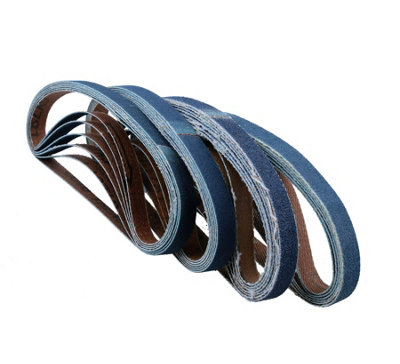 AB Tools 10mm Air Finger Zirconium Sander Sanding Belts 330mm X 10mm Mixed Grit 25Pk from B&Q