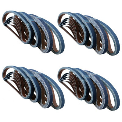 AB Tools 10mm Air Finger Zirconium Sander Sanding Belts 330mm X 10mm Mixed Grit 100Pk from B&Q