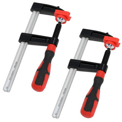 AB Tools 150mm X 50mm Sliding F Clamp Bar Profile Holder Fastener Fastening Fast Grip 2Pk from B&Q