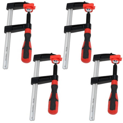 AB Tools 150mm X 50mm Sliding F Clamp Bar Profile Holder Fastener Fastening Fast Grip 4Pk from B&Q