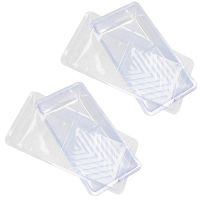 AB Tools Clear Disposable Roller Tray Liners Liner For 100mm Roller Trays 10 Pack