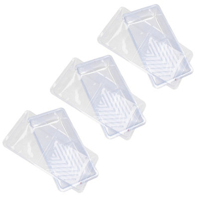 AB Tools Clear Disposable Roller Tray Liners Liner For 100mm Roller Trays 15 Pack