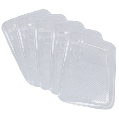 AB Tools Clear Plastic Disposable Roller Tray Liners For 230mm Roller Trays 5Pk