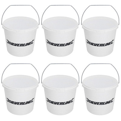 AB Tools 2.5 Litre Plastic Paint Kettles Painting Mixing Pots Without Lids Decorating 6Pk from B&Q
