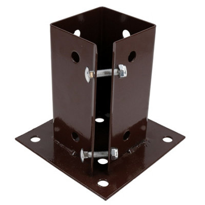 AB Tools Fence Post Decking Bolt Down Support Holder Clamp For Posts 75mm X 75mm from B&Q