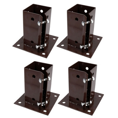 AB Tools 4 X Fence Post Decking Bolt Down Support Holder Clamp For Posts 75mm X 75mm from B&Q