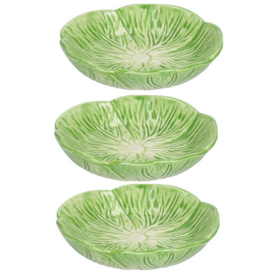 AB Tools 3Pk Small Animals Lettuce Green Leaf Feeding Bowls Treat Pots 12Cm/150Ml from B&Q
