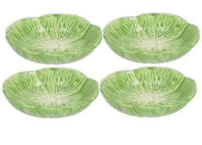 AB Tools 4Pk Small Animals Lettuce Green Leaf Feeding Bowls Treat Pots 12Cm/150Ml from B&Q
