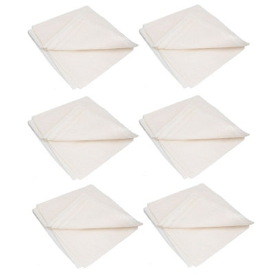 Ab Tools 6Pk Cotton Dust Sheets Double Protection Polythene Backing Decorating Painting Size 6