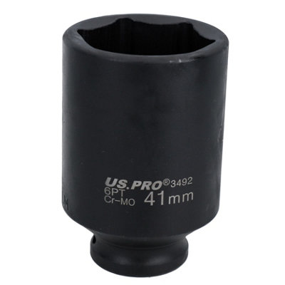 B&Q -  41mm Metric 1/2" Drive Deep Rear Hub Axle Nut Socket 6 Sided Single-Hex