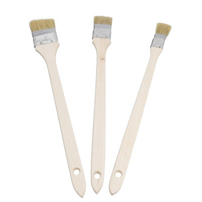 AB Tools Long Reach Angled Radiator Paint Brush 3Pc Set from B&Q