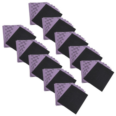 AB Tools Emery Cloth Sheets Abrasive Sandpaper Sheet Aluminium Oxide Mixed Grit 100Pk from B&Q
