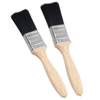B&Q -  1.5" Professional Paint Brush Painters Painting Decorating Wooden Handle 2Pk
