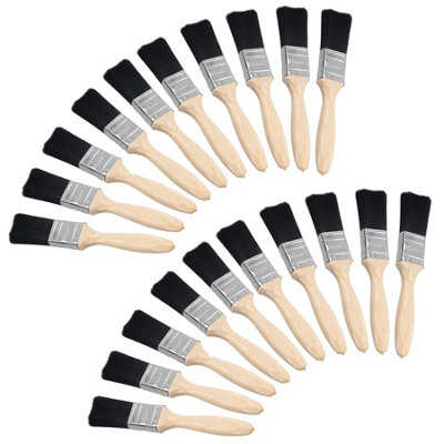 B&Q -  1.5" Professional Paint Brush Painters Painting Decorating Wooden Handle 20Pk