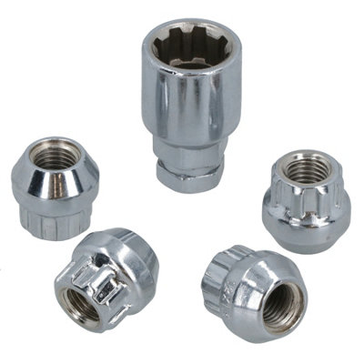AB Tools M12 X 1.5 Locking Wheel Nuts Nut For Trailer Caravan Suspension Hubs from B&Q