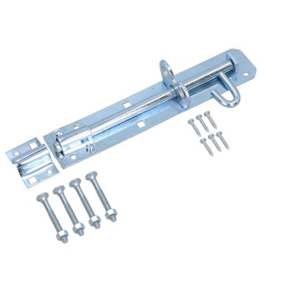 AB Tools 200mm Galvanised Brenton Slip Bolt Padbolt Slide Latch Lock Sheds Gates from B&Q