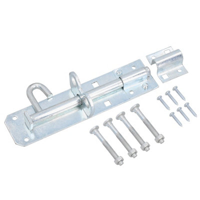 AB Tools 150mm Galvanised Brenton Slip Bolt Padbolt Slide Latch Lock Sheds Gates from B&Q